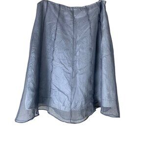 Blue Stem Size Large Skirt Blue Gray A Line Lined Zip Closure Womens